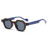 Солнцезащитные очки, винтажные многоугольные квадратные женские модные шестиугольные прозрачные линзы с океаническими оттенками UV400, мужские солнцезащитные очки с заклепками