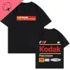 الرجال الكوريين fi تي شيرت kodak طباعة أزياء الشوارع mde الكاميرا فيلم الرجال tshirt كبيرة الحجم theirt teee tops t2og#