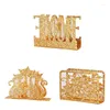 Kitchen Storage Napkin Holder For Table Gold Cocktail Dining Paper Hollow Dispenser Drop