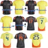 2024 Kolumbien Fußballtrikots 24 25 JAMES FALCAO CUADRAD Fußballtrikot Rodriguez Camiseta maillot de foot 1990 Top-Qualität Retro Valderrama Player-Version