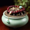 Strand African Pterocarpus Santalinus Old-Styled Bead Creative Diy Accessories Lotus Seedpod Charm Bracelet