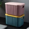 Bins Large Clothing Storage Box Home Children Toys Organizer Box With Lid Sundries Container Vertical Grain Storage Bins With Handle