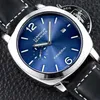 Lyxklockor för mekaniska klockor Panerrais 44mm Blue Plate Men S Watch Brand Italy Sport armbandsur