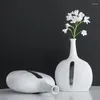 Vases Boyou Ceramic Ink Style Vase Nordic Modern Pot Pampas Grass Dried Flower Living Room Home Interior Decoration Desk Office