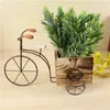 新しい1pcシックな便利な植木鉢植物ポットマセタガーデンアクセサリー木製自転車デザイン飾りの家庭用花庭フォーフラワーガーデンオーナメント