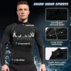 y2k Men's Turtleneck Compri Shirt Quick Gym Fitn Dry R Guard Hight Neck Muscle Athletic Bodybuilding Shirts Summer r2sV#