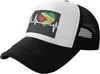 Ball Caps Guyana Heartbeat Vlag Grappig Unisex Verstelbaar Zomer Outdoor Volwassen Mesh Baseball Hoed Truck Voor Mannen Vrouwen Zonbescherming