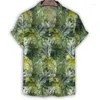 Camicie casual da uomo Moda Animale Stampa 3d Camicia hawaiana Uomo Estate Uccelli Modello Maniche corte Risvolto T-shirt Harajuku Street Bottone Allentato