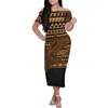 Party Dresses Polynesian Short Sleeve Women Clothing Hawaii Tattoos For Wedding Evening Off Shoulder Dress