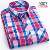 2024 Rozmiar S-8XL Sukienka koszula męska cienka tkanina w kratę bawełna doskonała wygodna szczupła kołnierz guziki Business Casual Shirt 240314