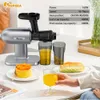 1 st, IAGREEA Koude Pers Slow Hines voor Groente en Fruit, Compacte Ruimtebesparende Masticating Juicer, Ultra Power Maker met Omgekeerde Functie Juicer Accessoires