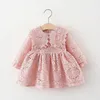 MSNYNIECO Född babyflickor Kläder Casual Long Sleeve Lace Dress for Baby Girl Clothing 1st Birthday Princess Party Dresses 240319