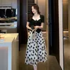 Party Dresses In 2024 The Long Tall Waist Little French Senior Feeling Chiffon Floral Skirts Two Suits Female Summer Dress