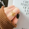 Новое ювелирное кольцо Love Ring, модное женское кольцо с цирконом в стиле сладкого полого сердца, популярный стиль, регулируемый дизайн открытия