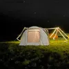 Tält och skyddsrum Yousky Tunnel Tält Camping Tält Två sovrum och ett vardagsrum 5-person Vinyl Family Camping Tent24327