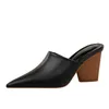 Pantoufles d'été pour femmes, sandales à talons hauts de 7.5cm, chaussures en cuir PU, offre Flipper Zero, 2024