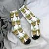 Men's Socks Happy Funny Green Boba And Taro Retro Harajuku Milk Hip Hop Casual Crew Crazy Sock Gift Pattern Printed