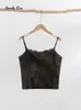 Sexig Sling Leopard Print Women Streetwear Sleeveless Backless Lace Tube Female Tank Top 2024 Spring Summer Fashion Lady Tops240327