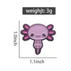 Axolotl Hexagon Enamel Pins Custom Cute Pink Kawaii Animal Brooch