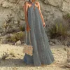 カジュアルドレスレディースホルターネック3フラワーモッピングケーキファッションドレス女性用エレガント
