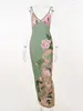 Casual Dresses Nibber Sexy Elegant Women Dress Y2K Summer Trend Sweet Blossoms Print Romantic Camisole Maxi Skinny Elastic Bodycon Vestidos