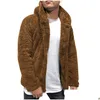 Men'S Jackets Mens Buttons Coat Warm Faux Winter Casual Loose Double-Sided P Hoodie Fluffy Fleece Fur Jacket Hoodies Outerwear Drop De Dhzmq