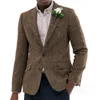 Herringbe Costume Formel Veste Hommes Britannique Busin Gentleman Polyvalent Rétro Mince Élégant Simple Boutonnage Casual Busin Hommes G4xI #