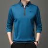 Nieuwe Polo Shirt 2023 High-End Fi Ontwerp Polo Herfst Mannen Shirt Met Ritssluiting Ademend Lg Mouwen top Busin Casual T-shirt C4Vh #