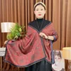 Eşarplar 180 70cm Marka İpek Baskı Eşarp Kadınlar Lüks Gambered Canton Gazlı Gamca Şal Cape Moda Bayanlar Cheongsam Charpe