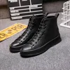 Casual Shoes Party Dress Mens Luxury Fashion Ankle Boots Nightclub Shoe Lace-up Platform Boot Handsome Botas Masculinas Man