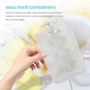 Fleurs décoratives Lot de 60 récipients pour faire fondre la cire - Moules en plastique vides transparents à 6 cavités - Coquilles pour tartes fondantes.