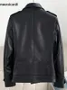 Mauroicardi Frühling Herbst Kurz Blau Schwarz PU Leder Motorrad Biker Jacke Männer LG Sleeve Zipper Plus Größe Oberbekleidung 4XL 5XL L79r #