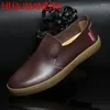 Casual Shoes Minimalist Design Men Loafers Classic Soft Genuine Leather Moccasins Breathable Slip On Driving Handmade