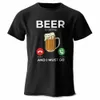 La bière appelle je dois aller T-shirt imprimé pour hommes 100% Cott surdimensionné T-shirts graphiques drôles pour hommes Tops d'été N4VJ #