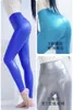 Leggings femme brillant rose serré Fitness pantalon de course brillant entraînement Joggers vêtements pantalon de survêtement