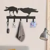 Crochets CIFBUY métal créatif oiseau clé ménage polyvalent vêtements sac cintre facile à installer salon décoration murale G
