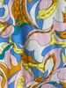 Europejski projektant stacji zaleca wykwintne wydrukowane krystalicznie z koralikami wiosna z krótkim rękawem Wygodna i obfita sukienka