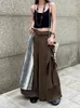 Kvinnors byxor japanska retro lapptäcke designkänsla av oregelbundna culottes unisex slipsfärgad färg bred ben avslappnad