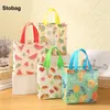 Сумки для хранения StoBag, 12 шт., нетканая подарочная сумка с фруктами, детская мультяшная ткань, упаковка конфет, водонепроницаемый многоразовый чехол для дня рождения