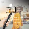 Sticks Xiaomi Selfie Stick bezprzewodowy Bluetooth Kompatybilny składany mini statyw do telefonu z wypełnieniem światła migawki pilot statyw