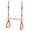 Children Wooden Trapeze Swing With Rings For Indoor Outdoor Fun 240318