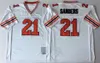 Team Football Retro 7 Michael Vick Jersey 10 Steve Bartkowski 21 Deion Sanders 4 Brett Favre 75th Anniversary Embroidery And Sewing Black Red White For Sport Fans