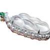 Colliers pendentif en gros style chinois - comme calcédoine blanche feuille agate collier de jade pour femmes approvisionnement en direct