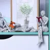 Dekorativa figurer som läser kvinna hartstaty skrivbordsdekoration prydnad hem vardagsrum sovrum kontor skrivbord dekor konst skulptur