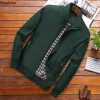 2024 Men's Oversized Jacket Stand Collar Busin Coats Men Casual Solid Military Jackets Slim Windbreaker Clothing Male Blazers D2qC#
