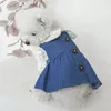 Vêtements pour chiens 10pc / lot robe en jean pour animaux de compagnie style français chiot jupe en jean princesse printemps vêtements d'été