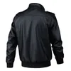 fi Motorfiets Leren Jas Mannen Herfst Winter Kunstleer Jas Mannen Windjack PU Leren Jas Man Bovenkleding Rits Up 93sX #