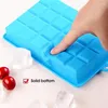 Baking Moulds Silicone Ice Tray With Lid Square Box Auxiliary Food Puree Cheese Jelly Mold Bar Kitchen Tool Cocktail-Cube