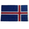 Tillbehör broderad sydd Island flagga Isländska National Flag World Country Banner Oxford Fabric Nylon 3x5ft, gratis frakt