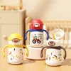 CupWithStraw280ml KidsThermosКружка With StrawНержавеющая сталь 316 Cartoon Термос с ремнями Чехол Детская бутылка с термальной водой 240320